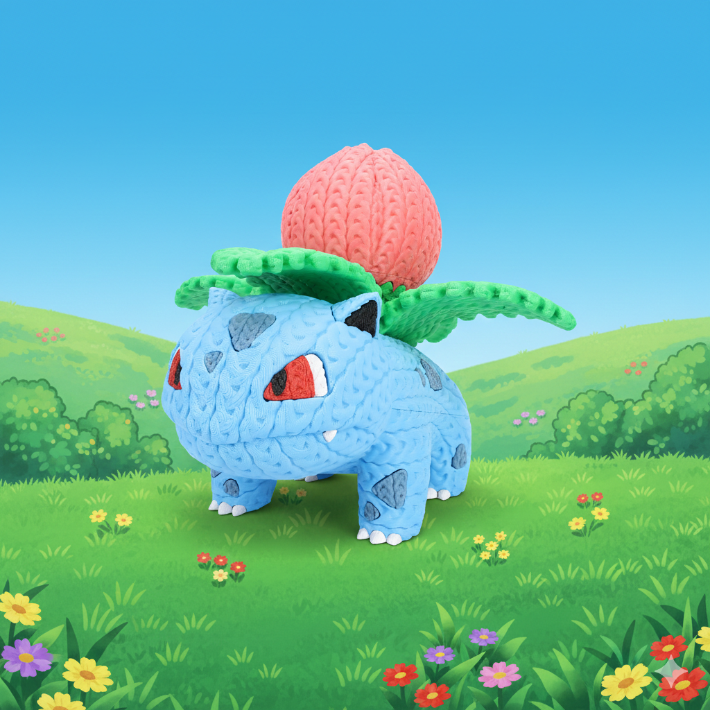 Pokemon Ivysaur Knitted - Crochet