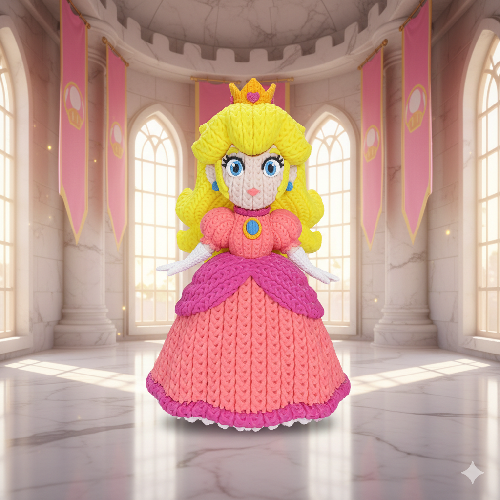 Princess Peach Knitted Crochet