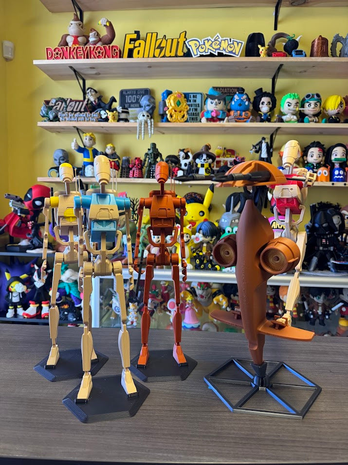 Star Wars - 12" Battle Droids Multi-coloured & 14" Battle Droid STAP