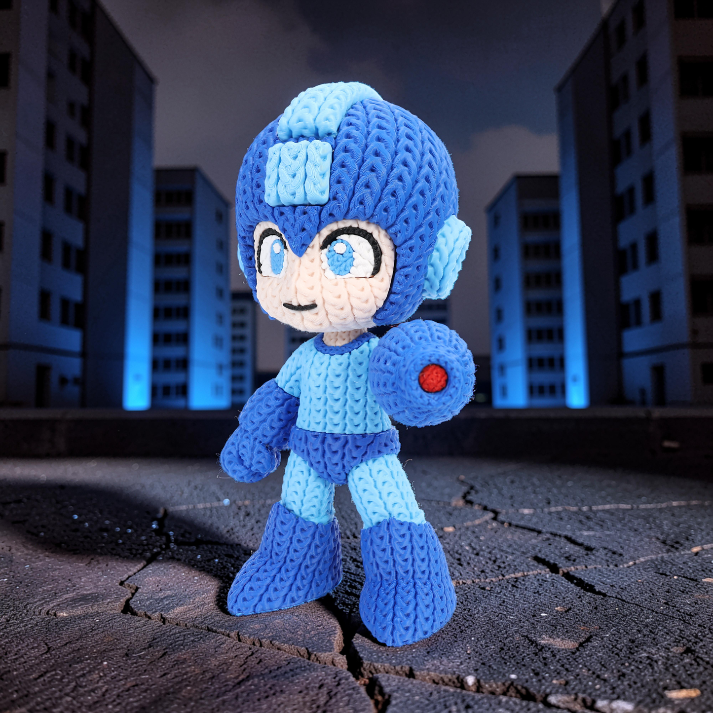 Megaman Knitted - Crochet