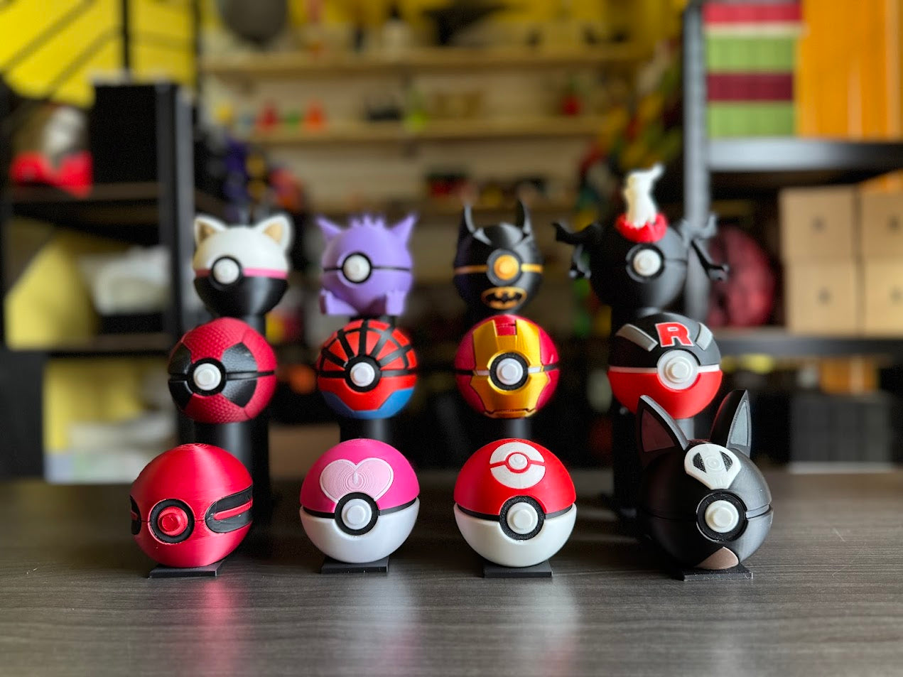 Custom Poke Balls - Heroes & Villains 12 Set
