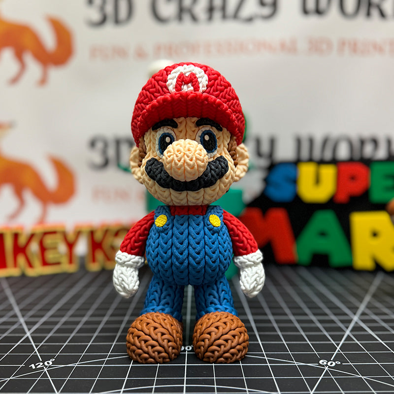 Super Mario Bros - 8" Mario Knitted - Crochet