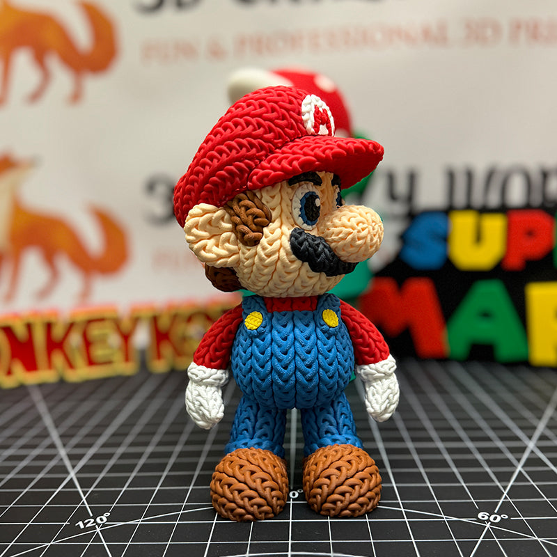 Super Mario Bros - 8" Mario Knitted - Crochet