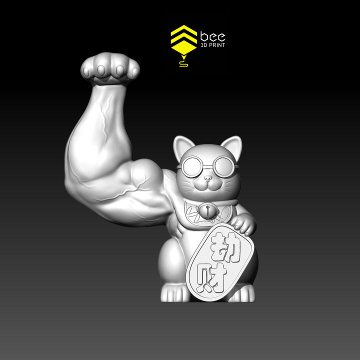 Muscle Arm Lucky Cat Ready