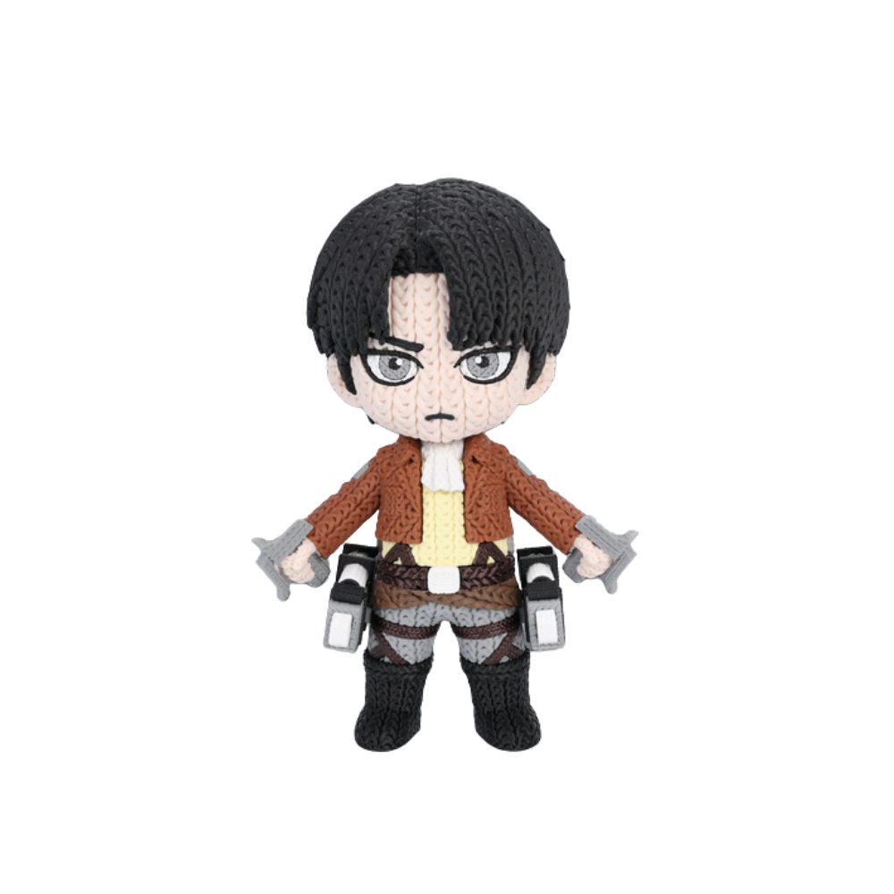 8" Attack on Titan Levi Ackerman Knitted - Crochet
