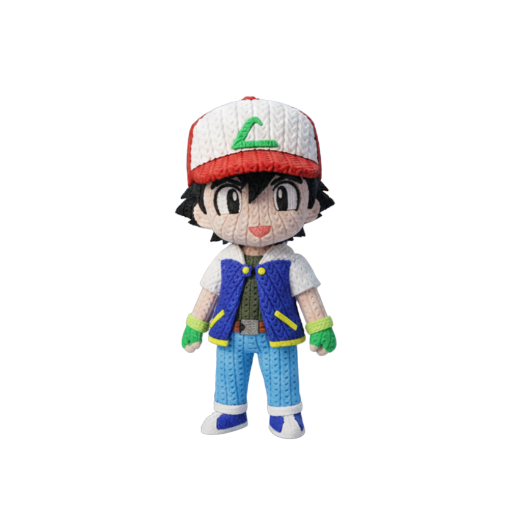 Pokemon Ash Ketchum (Satoshi) Knitted - Crochet