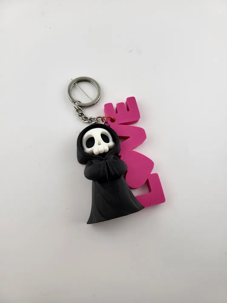Cute Reaper Keychain Grim Reaper Keyring valentine