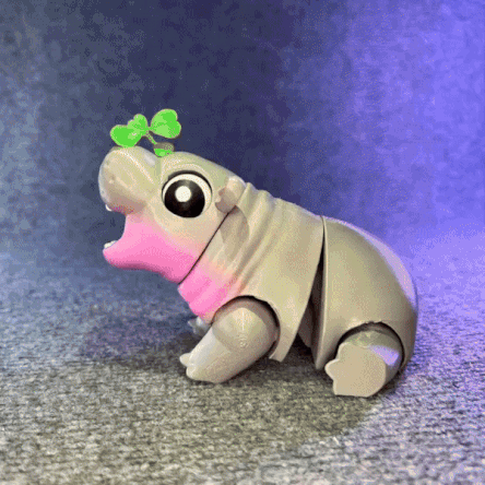 Moo Deng Hippo Articulated Flexible