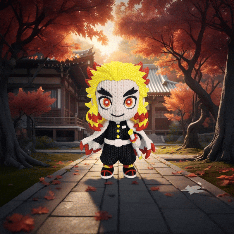 Demon Slayer Rengoku Knitted - Crochet