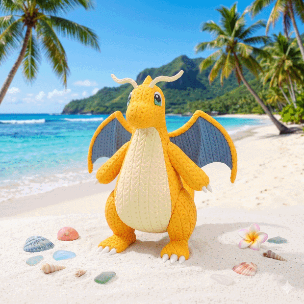 Pokemon Dragonite Knitted - Crochet