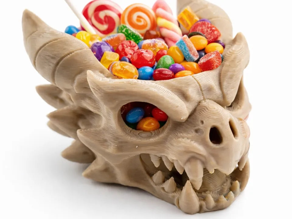Dragon Skull Candy Bowl or pen holder easter idea