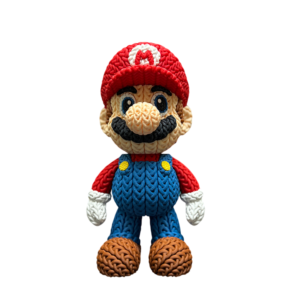 Super Mario Bros - 8" Mario Knitted - Crochet