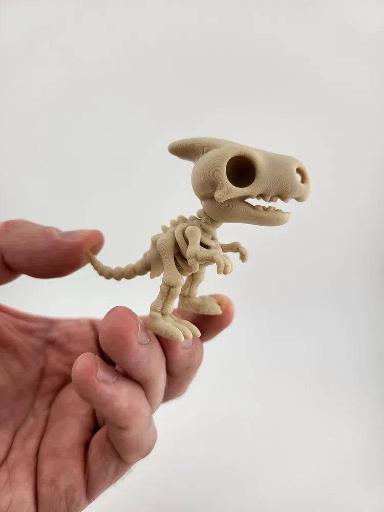 Skeleton Dino Keychain Cute Miniature Fossil Style