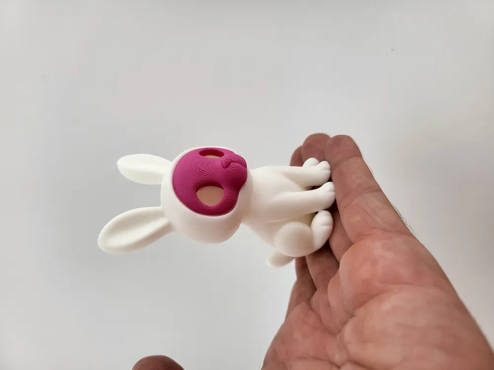Urban Ghost Bunny  Printed Skull Rabbit
