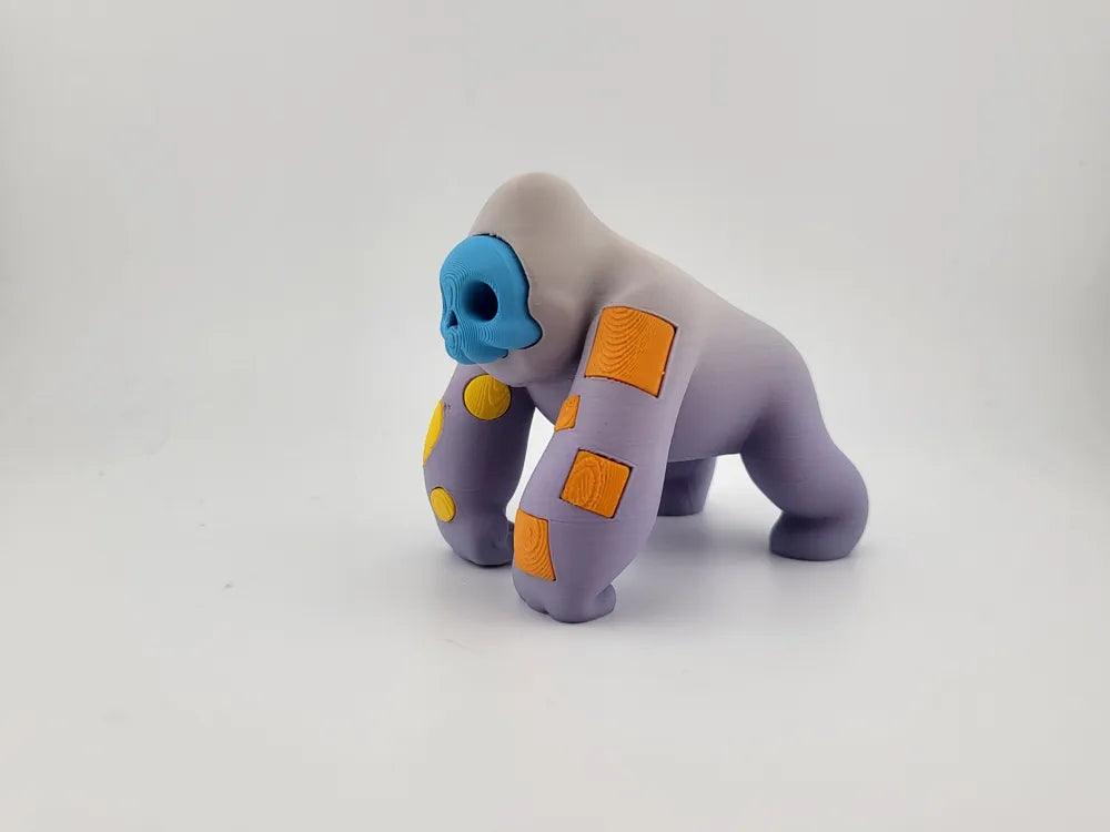 Skull Gorilla Color Toy Printed Halloween Figure