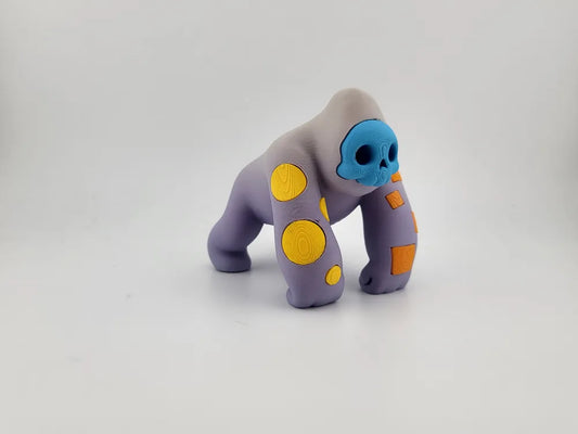 Skull Gorilla Color Toy Printed Halloween Figure