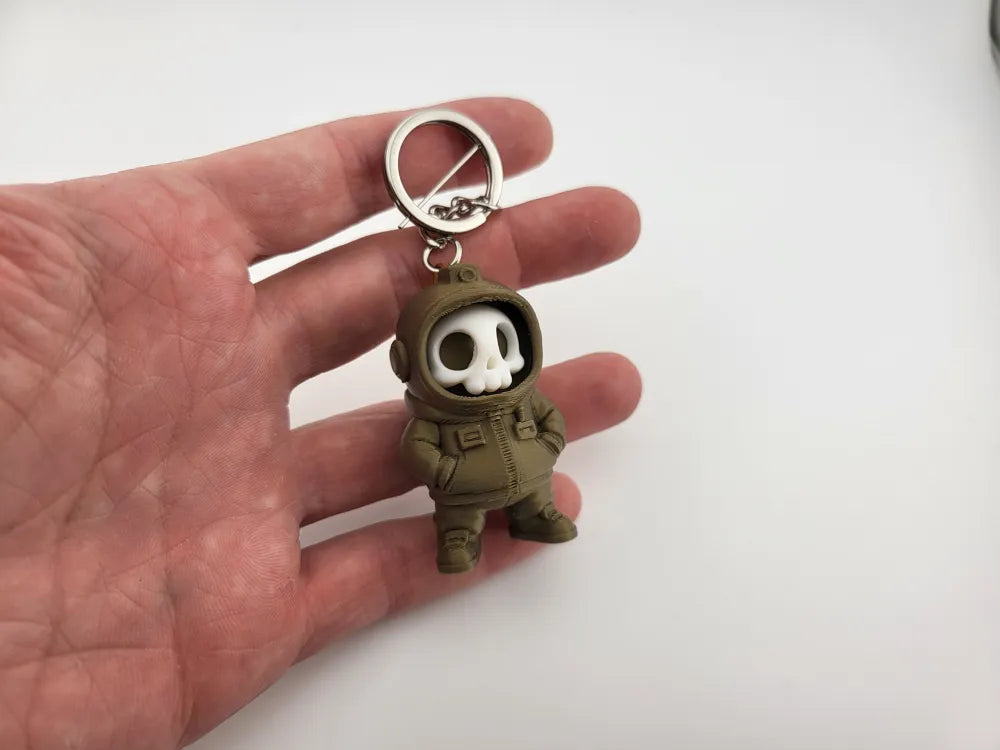 Astronaut Skeleton Keychain Space Mini Figure