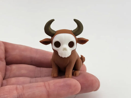 Kawaii Skeleton Bull Mini – Cute Desk Decor