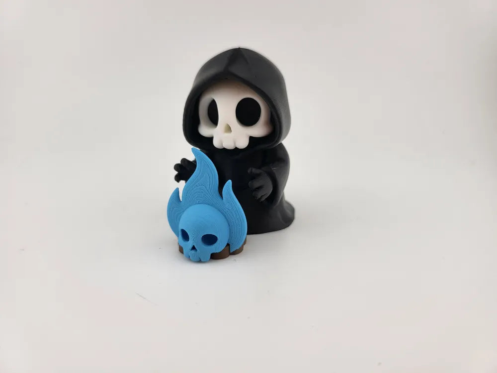 Kawaii Grim Reaper with Magic Flame Spooky