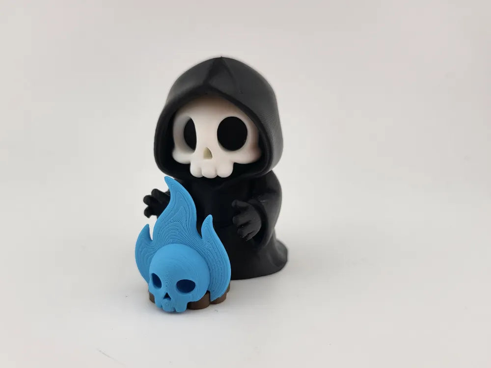 Kawaii Grim Reaper with Magic Flame Spooky