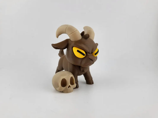 Cute Demon Goat Figurine – 3D Printed Desk Decor