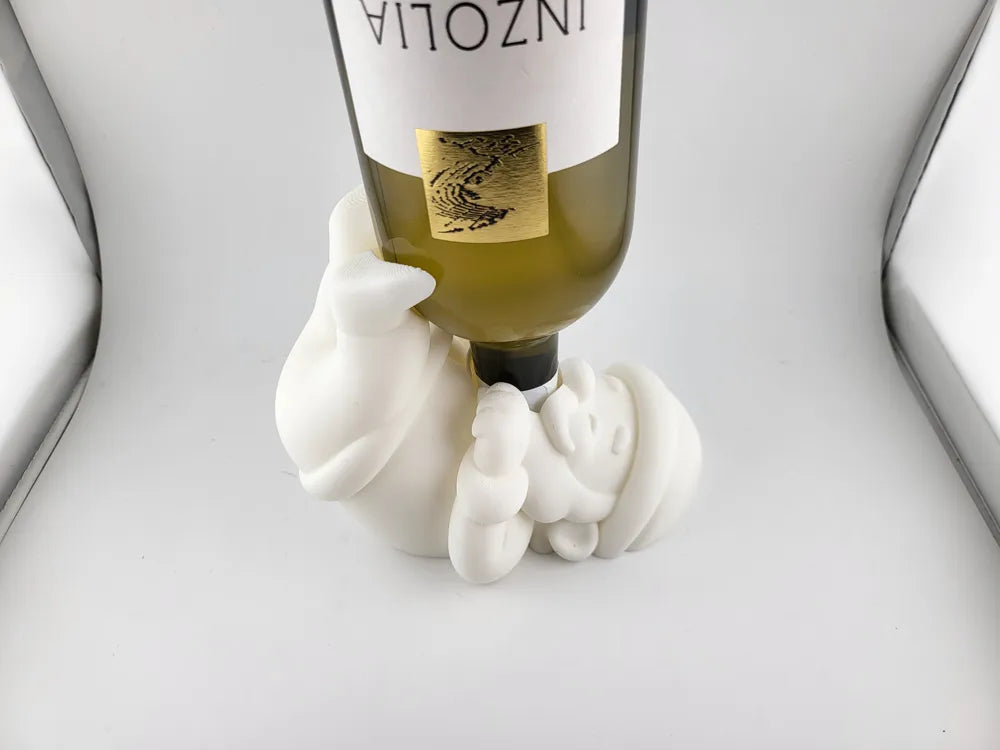 Wine Bottle Holder – Santa White Christmas Decor