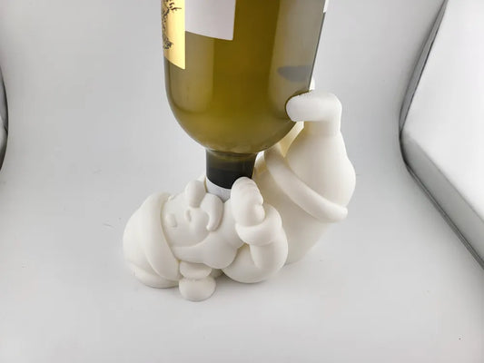 Wine Bottle Holder – Santa White Christmas Decor