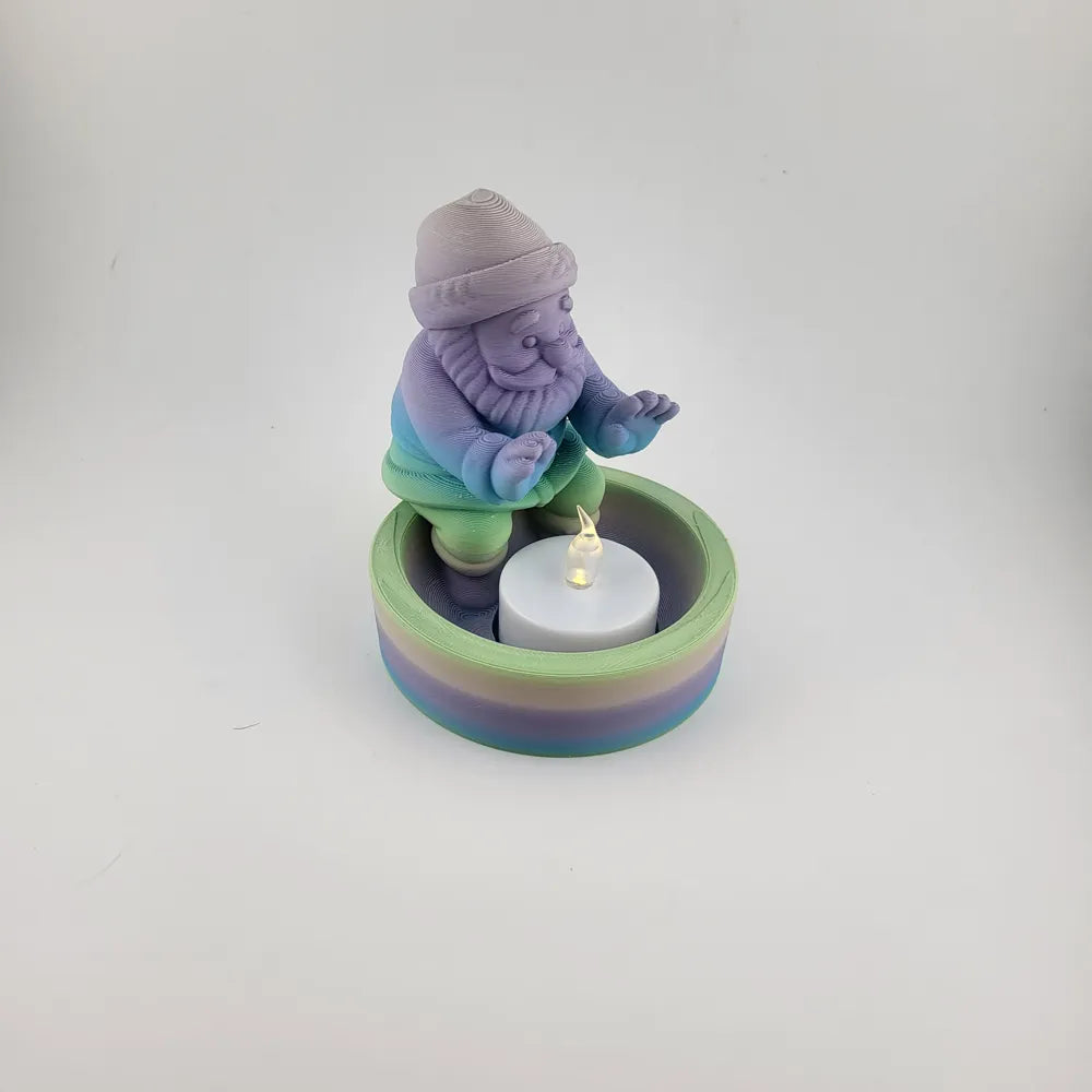 Santa Tealight Candle Holder Christmas Cozy Decor