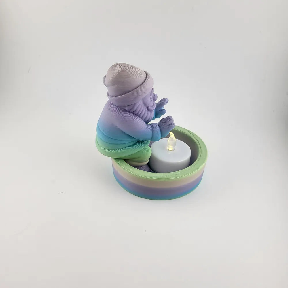 Santa Tealight Candle Holder Christmas Cozy Decor