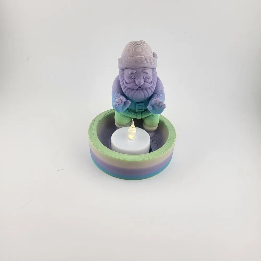 Santa Tealight Candle Holder Christmas Cozy Decor
