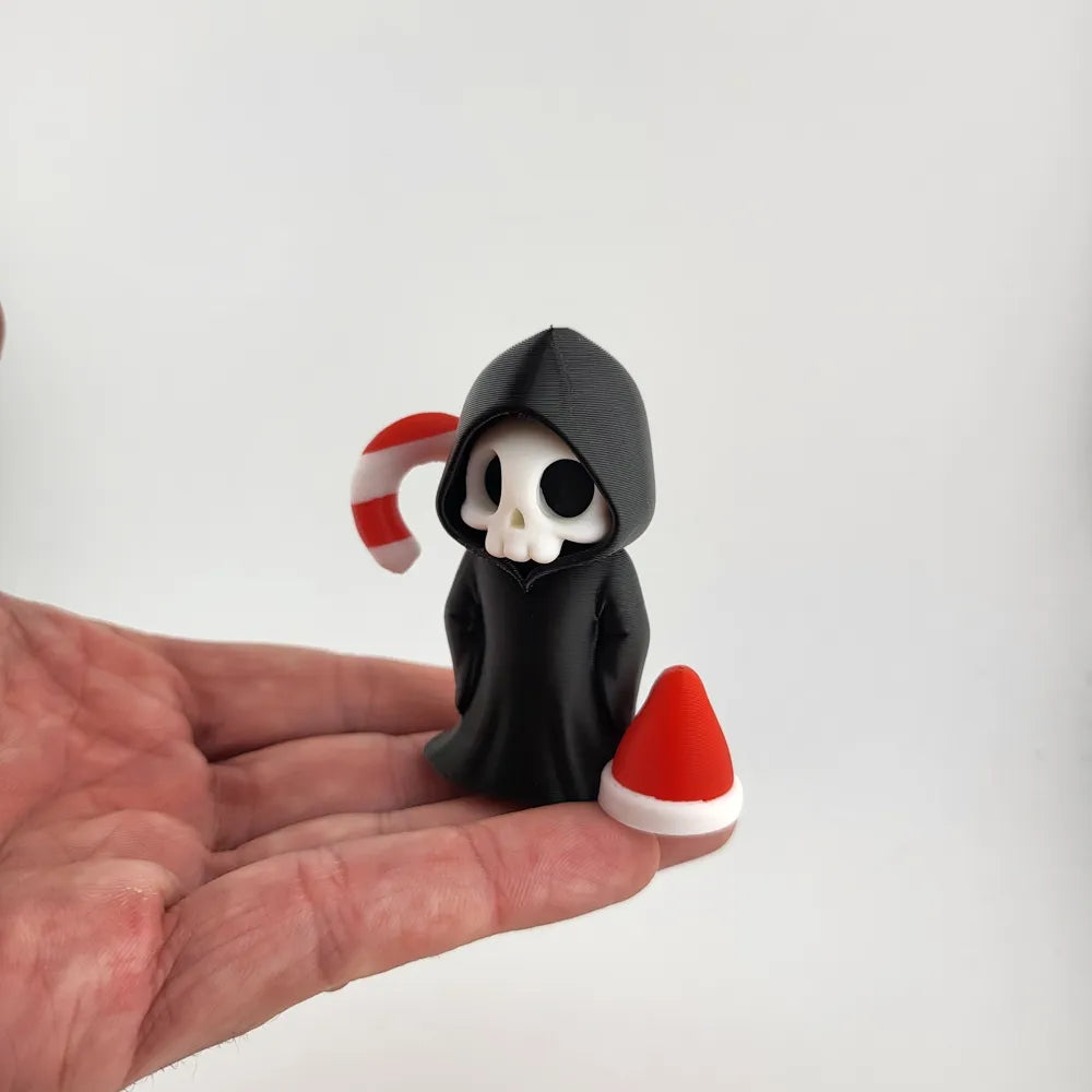 Grim Reaper Christmas Figurine Skeleton Holiday