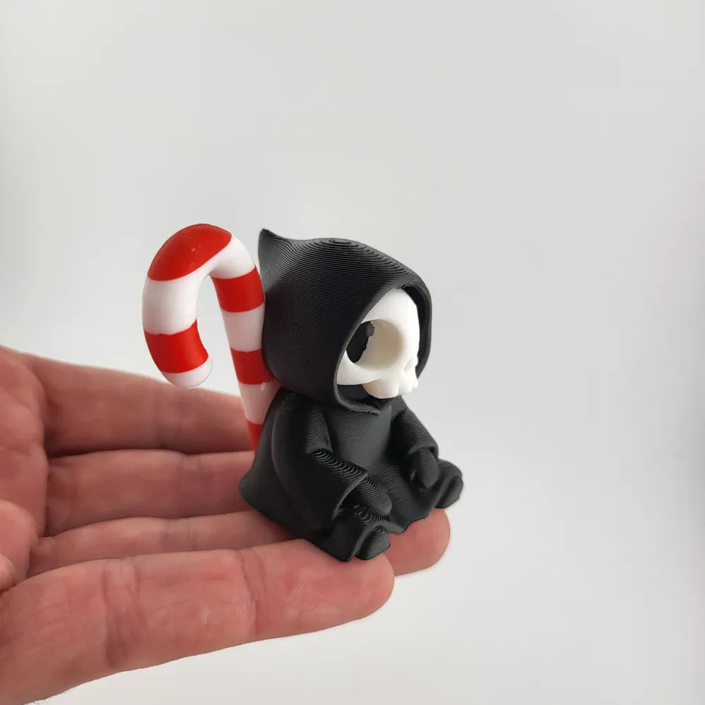 Cute Christmas Grim Reaper Figurine Kawaii Skull