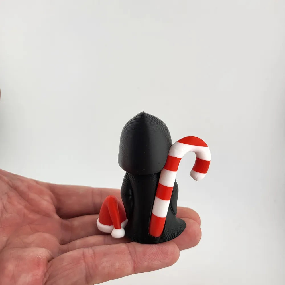 Grim Reaper Christmas Figurine Skeleton Holiday