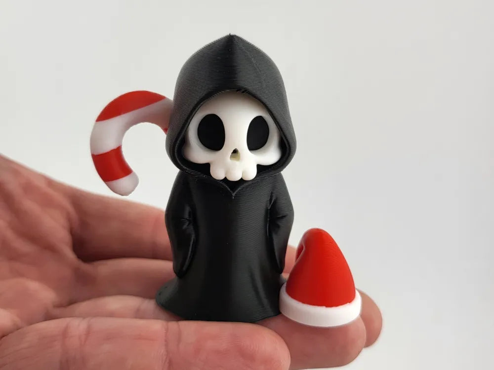 Grim Reaper Christmas Figurine Skeleton Holiday