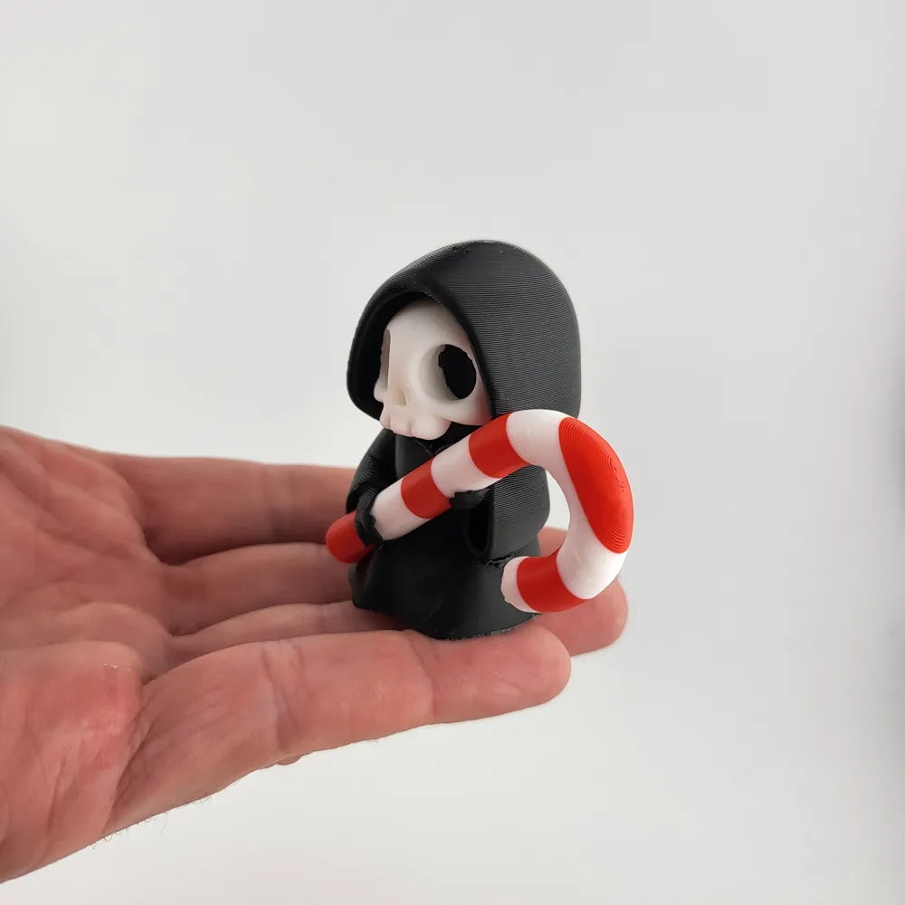 Cute Grim Reaper Christmas Figurine Kawaii Skull