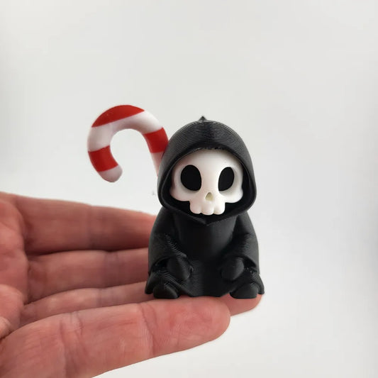 Cute Christmas Grim Reaper Figurine Kawaii Skull