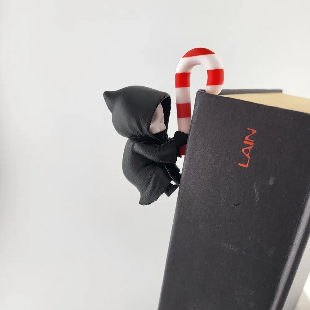 Grim Reaper Book Climber Christmas Candy Cane