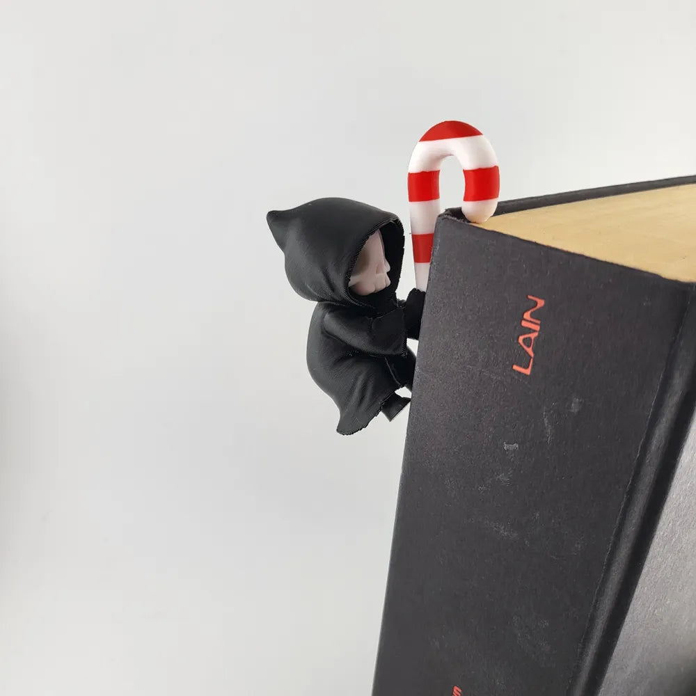 Grim Reaper Book Climber Christmas Candy Cane