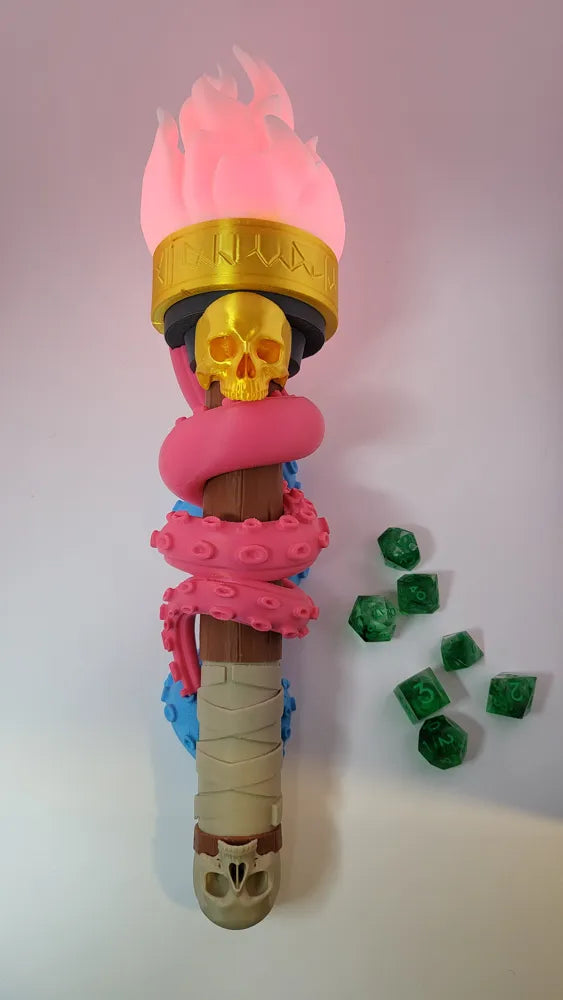 Abyssal Torch Dice Holder - Torch of the Deep DnD