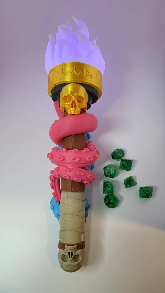 Abyssal Torch Dice Holder - Torch of the Deep DnD