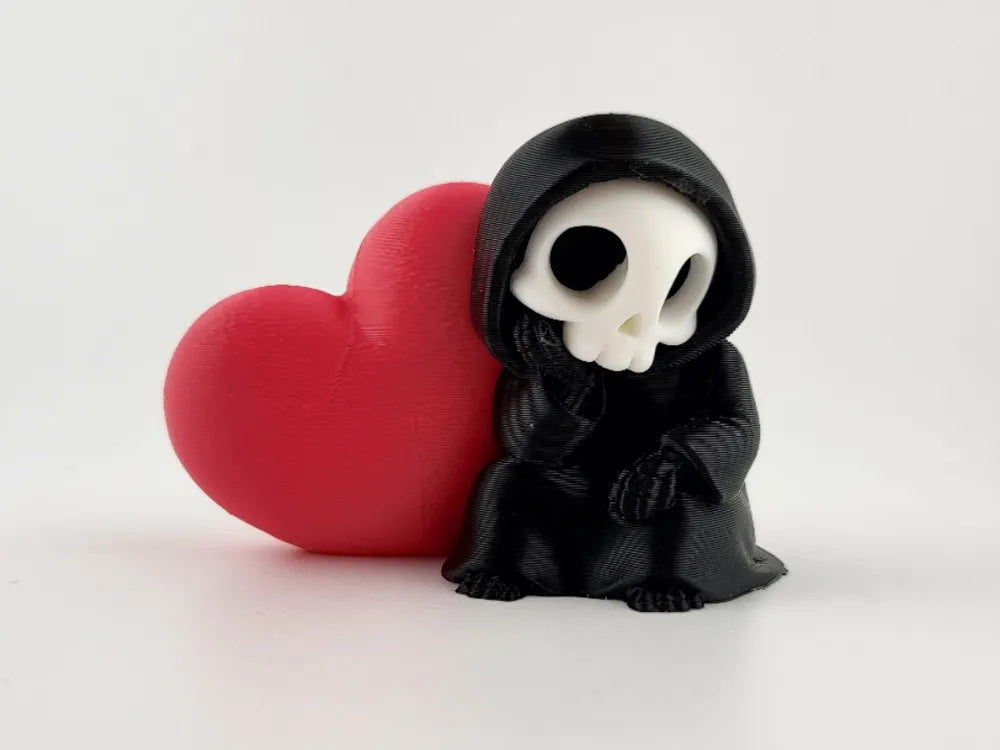 Cute Reaper with Heart – Kawaii Gothic Valentine