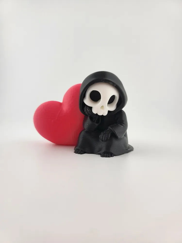 Cute Reaper with Heart – Kawaii Gothic Valentine