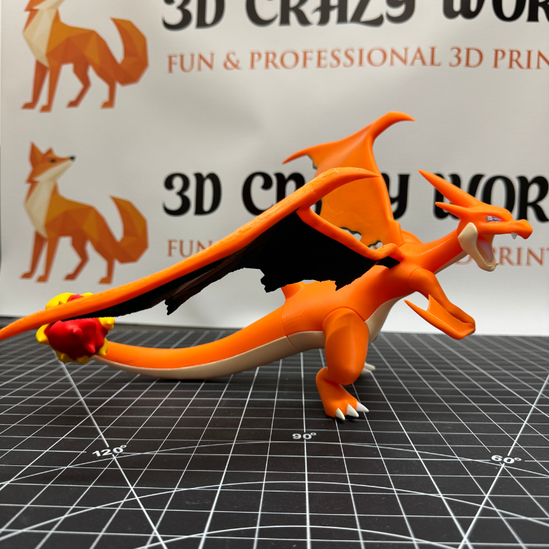 6" Mega Charizard Y Attack Pose