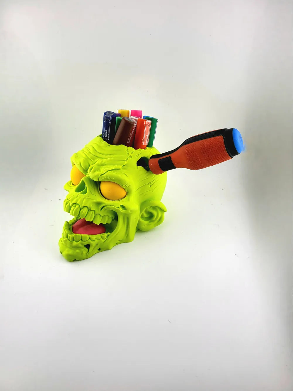 Zombie Skull Tool & Pen Holder Desk Organizer Pens