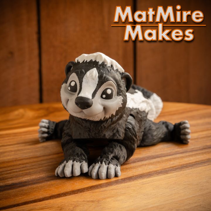 Skunk, Articulated fidget figure, 3mf included - 3D Crazy Works