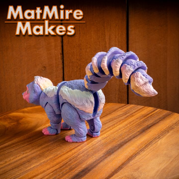 Skunk, Articulated fidget figure, 3mf included - 3D Crazy Works