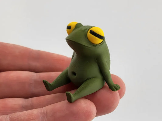 Zen Frog – Seated Relaxation Pose Cute Desk Decor