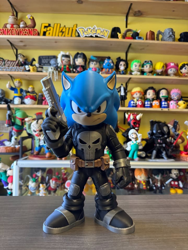 Sonic X Marvel - 9” Punisher Sonic