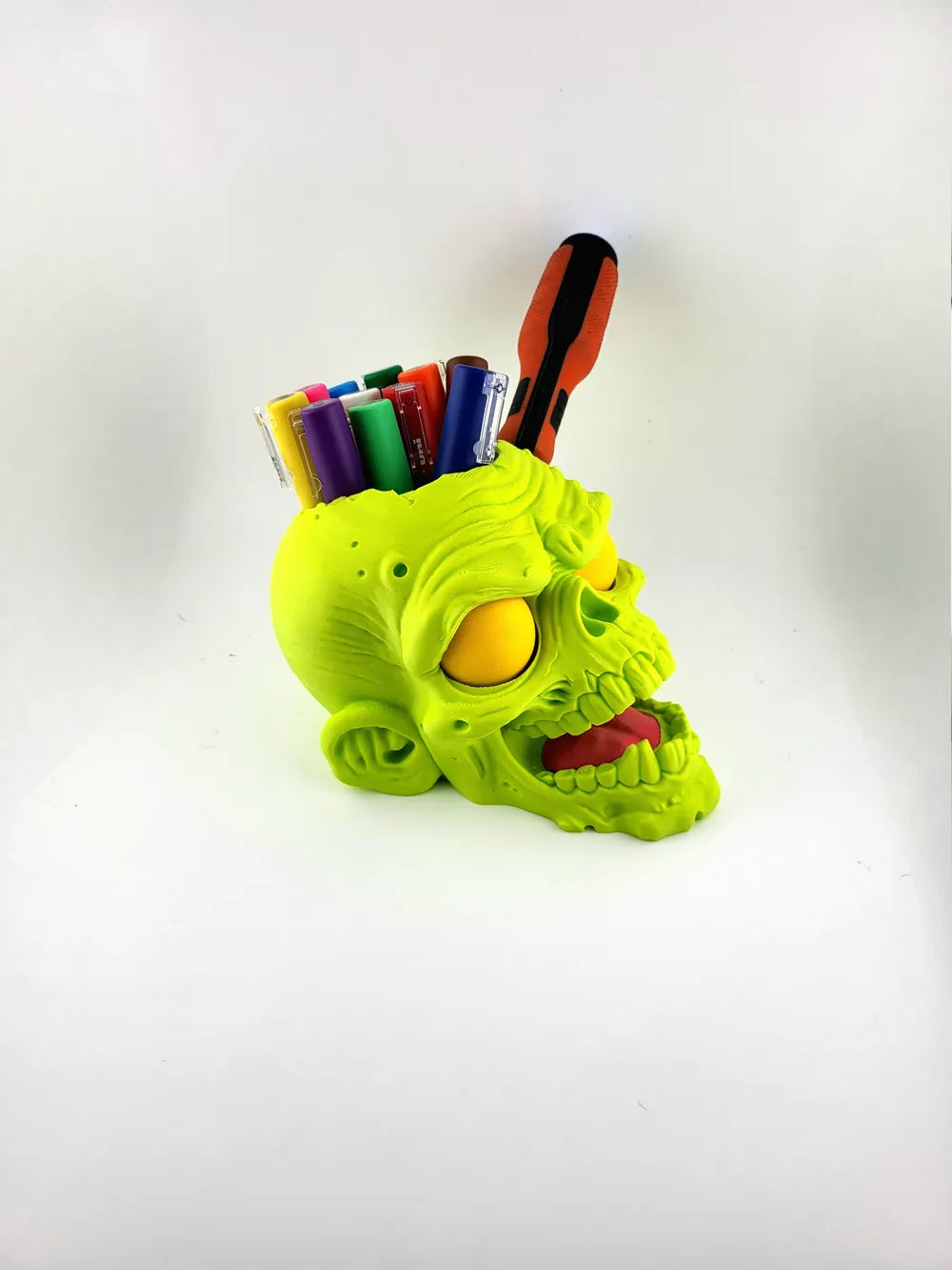 Zombie Skull Tool & Pen Holder Desk Organizer Pens