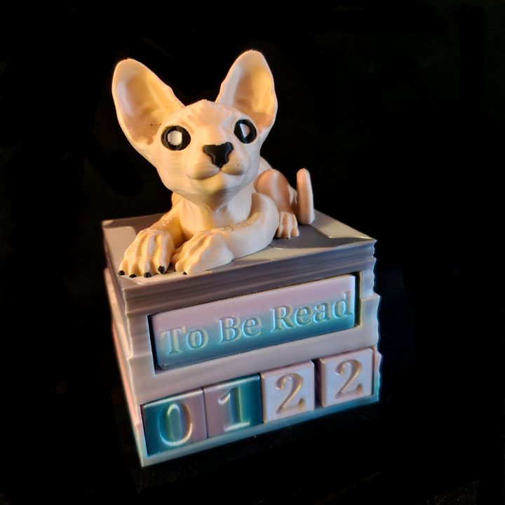 Sphynx Cat Book Counter